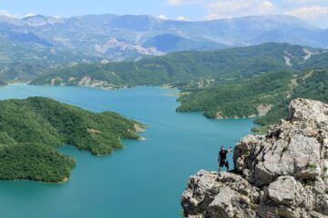 Albania Gamti Mountain Bovilla Lake